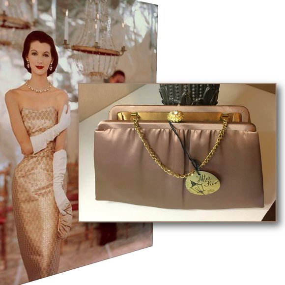 Lowy and Mund Handbags - LOWY AND MUND "After Five" Hinged Cocktail Bag Clutch NEW WITH TAGS!!! VINTAGE!!